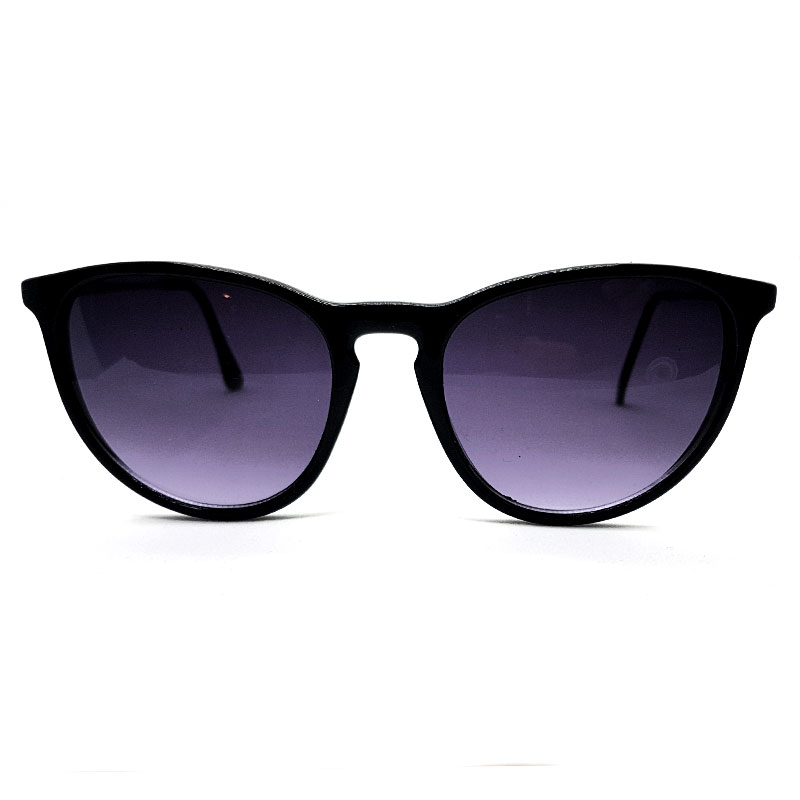 Locs Runde Solbriller Med Guldstænger – Sort