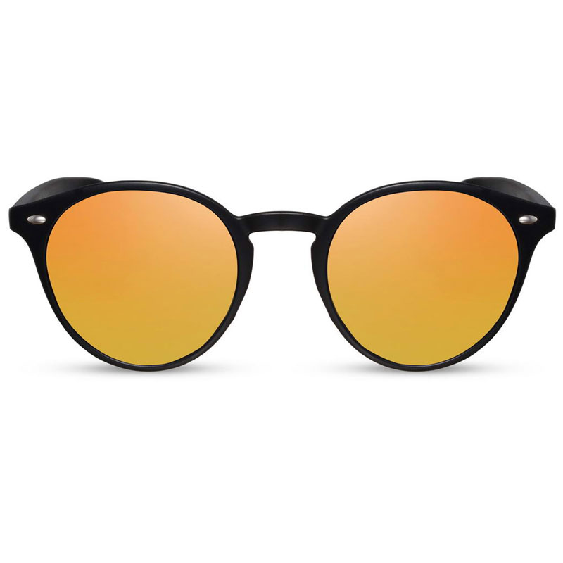 Locs Runde Solbriller Med Gule Spejlglas – Matsort