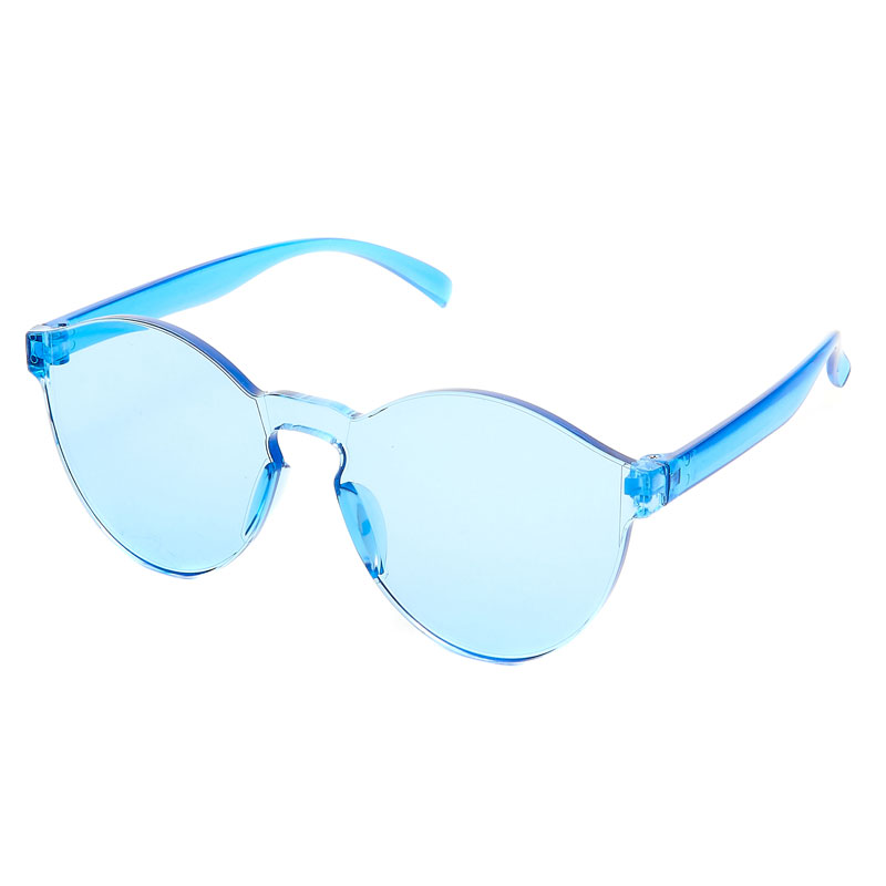 locs Runde transparente børnesolbriller – Blå
