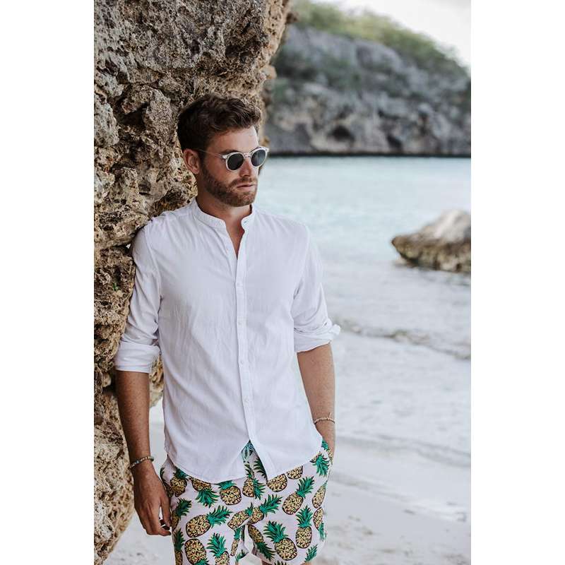 Locs Runde Transparente Solbriller – Mørke Glas