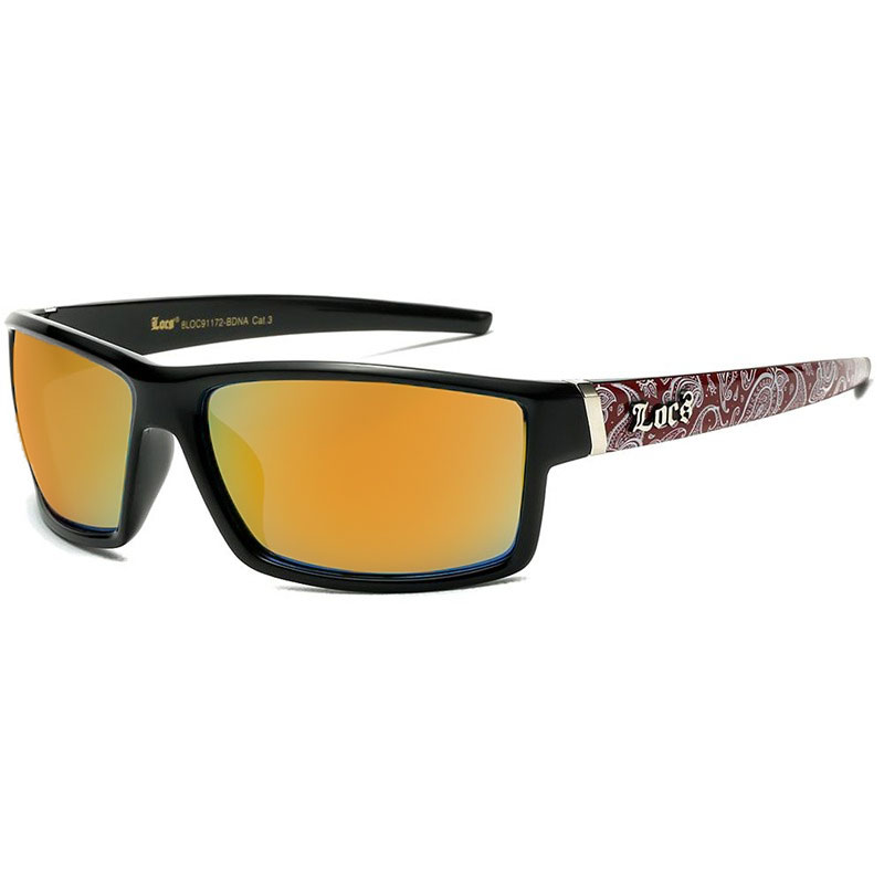 locs Locs Solbriller – Bandana Chingón | Rød – Orange Spejlglas