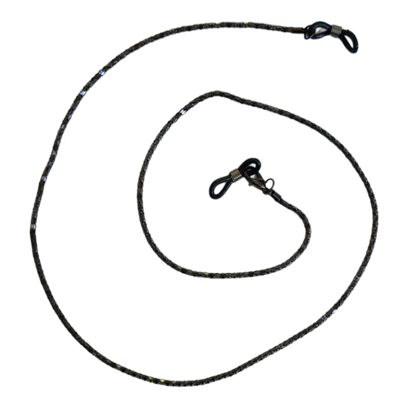 Locs Sort Brillekæde – Design 2