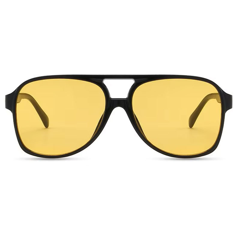 Locs Sorte Firkantede Briller – Kyiv | Gule Glas