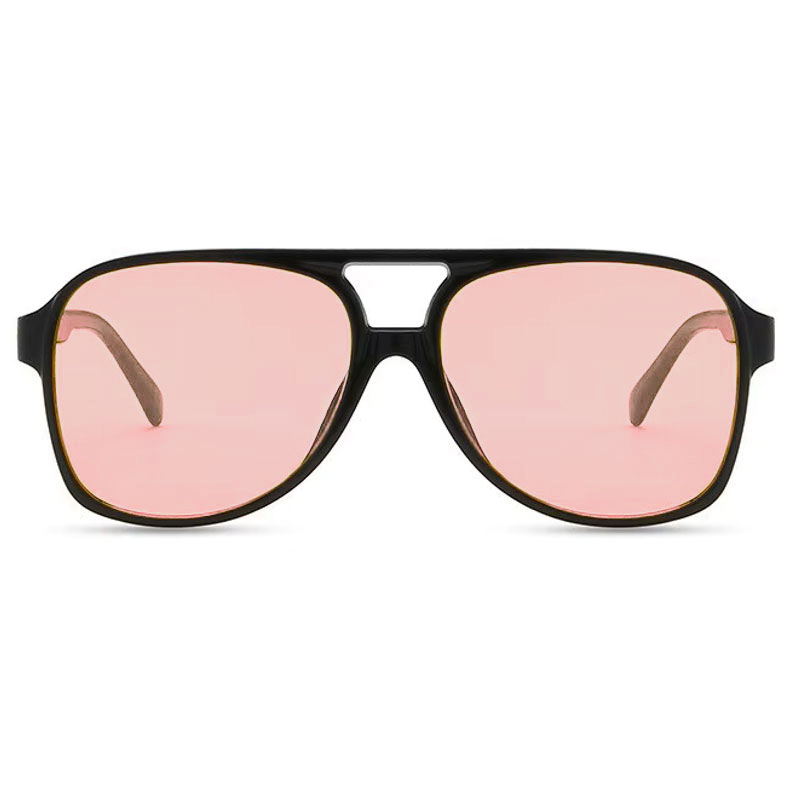 Locs Sorte Firkantede Briller – Kyiv | Lyserøde Glas