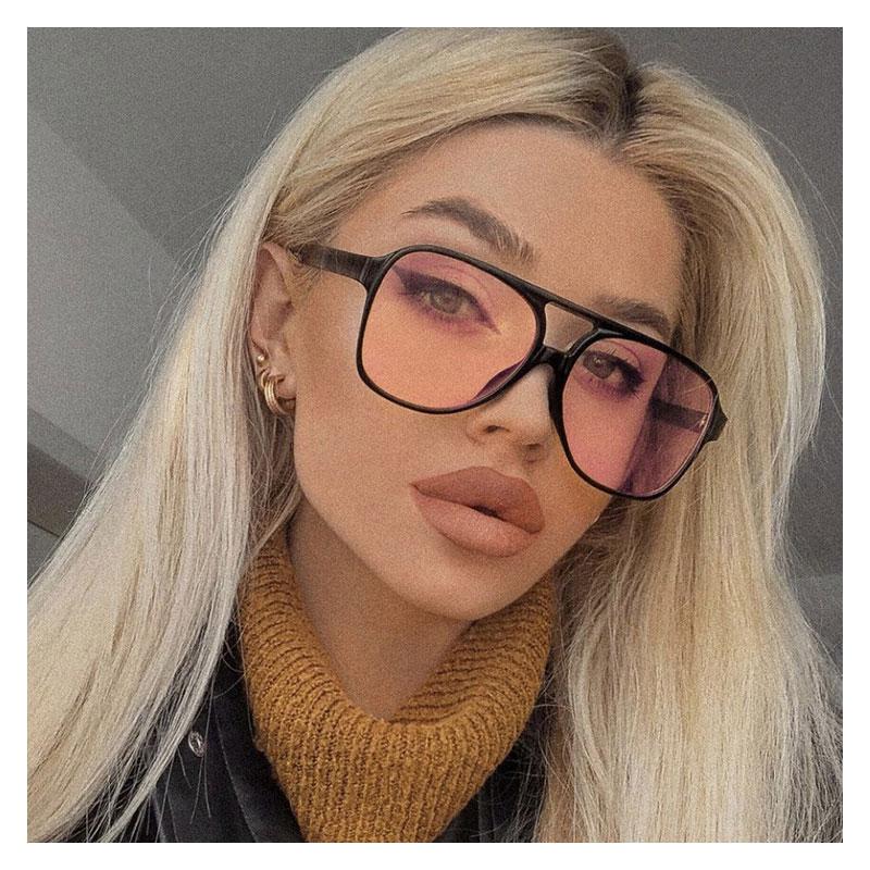Locs Sorte Firkantede Briller – Kyiv | Lyserøde Glas
