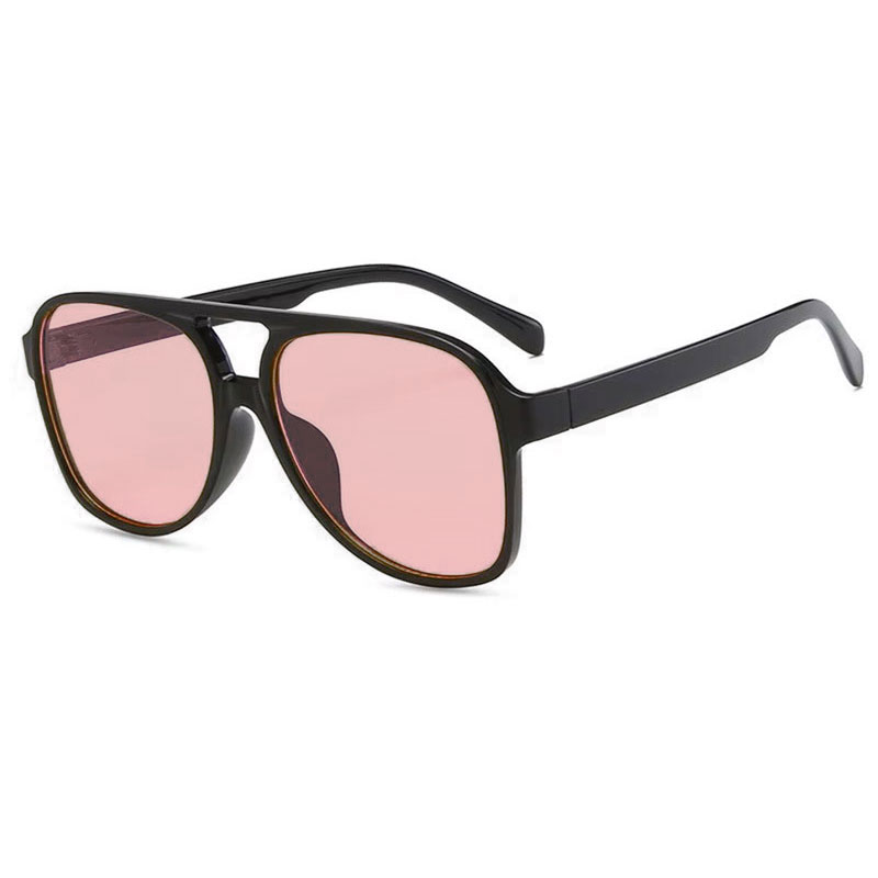 locs Sorte firkantede briller – Kyiv | Lyserøde glas