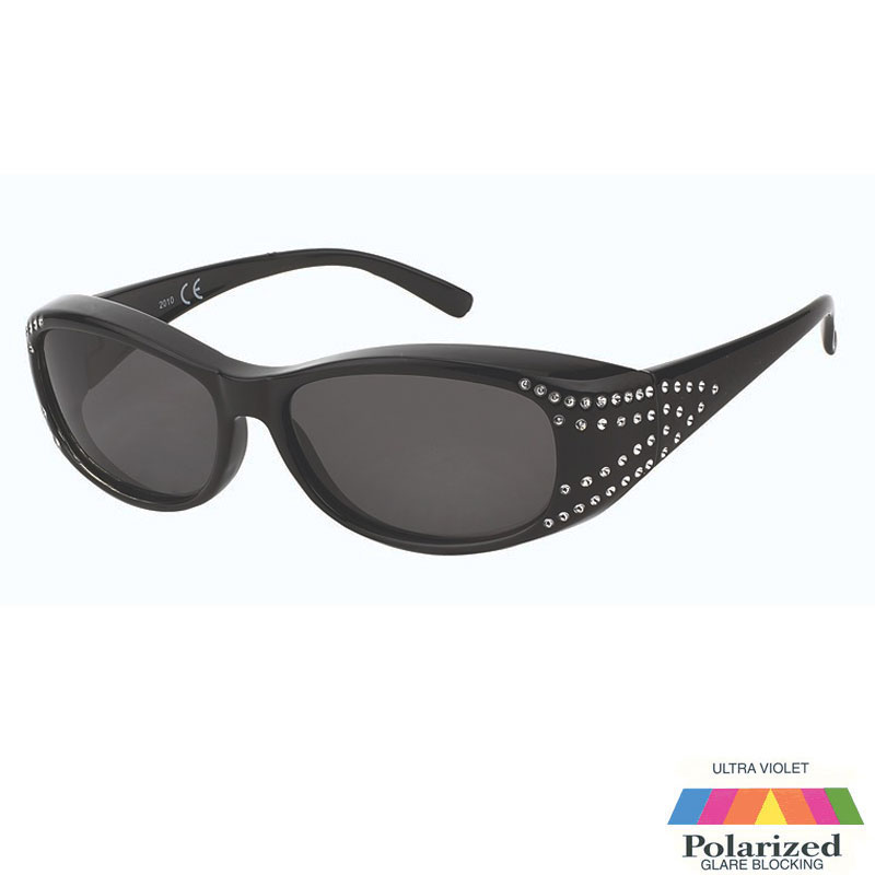 locs Sorte Fit-Over Solbriller – Monaco | Mørke glas