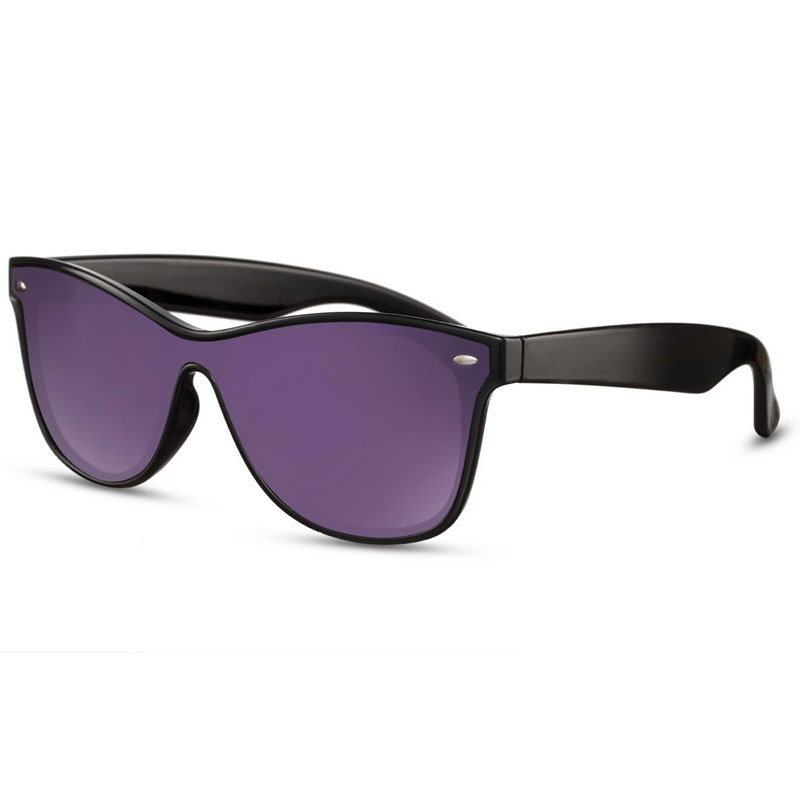 locs Sorte Plate Wayfarer Solbriller – Mørkt glas