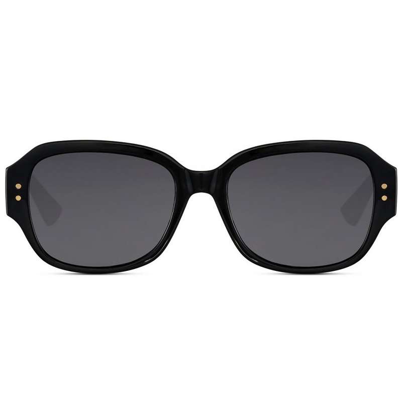 Locs Sorte Runde Magnifique Solbriller – Mørke Glas