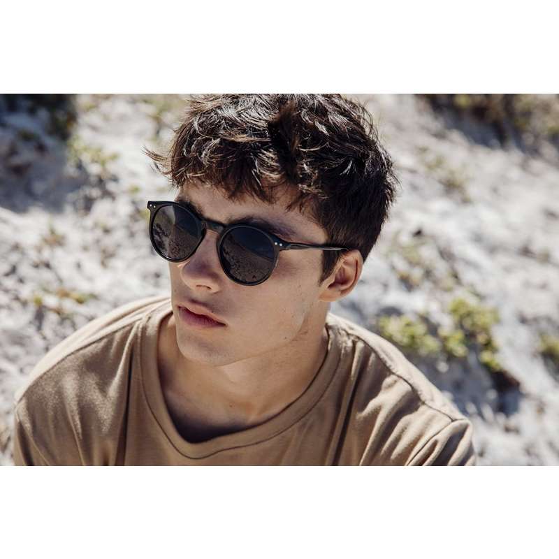 Locs Sorte Runde Solbriller | Nantes – Mørke Glas