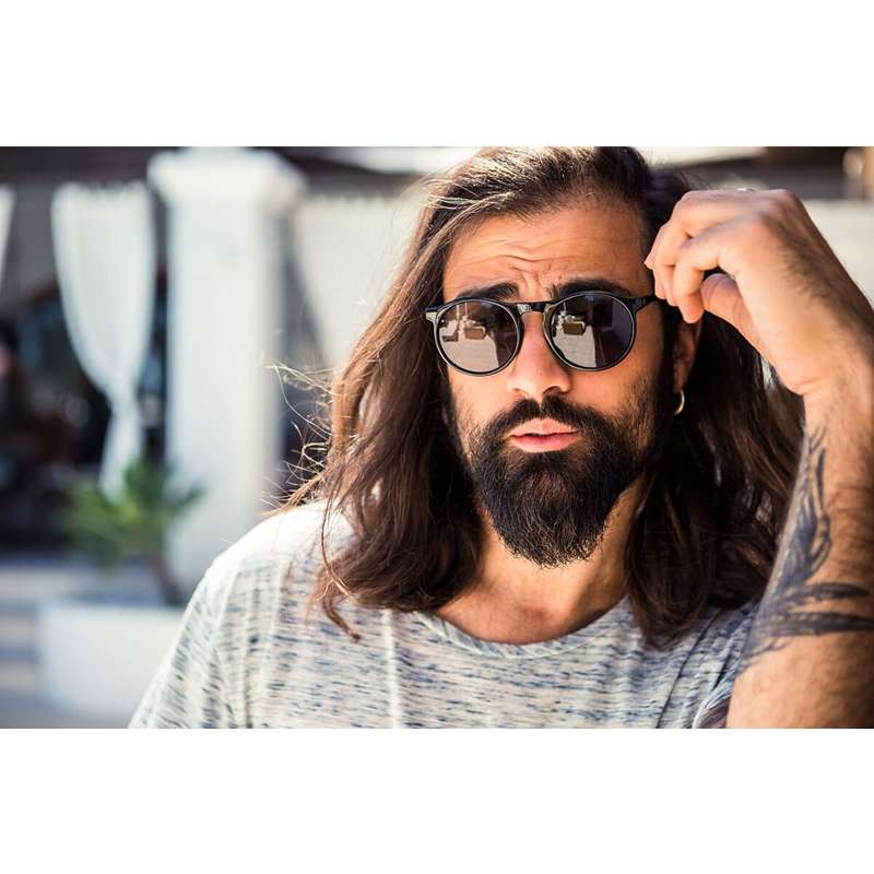 Locs Sorte Runde Solbriller | Toulon – Mørke Glas