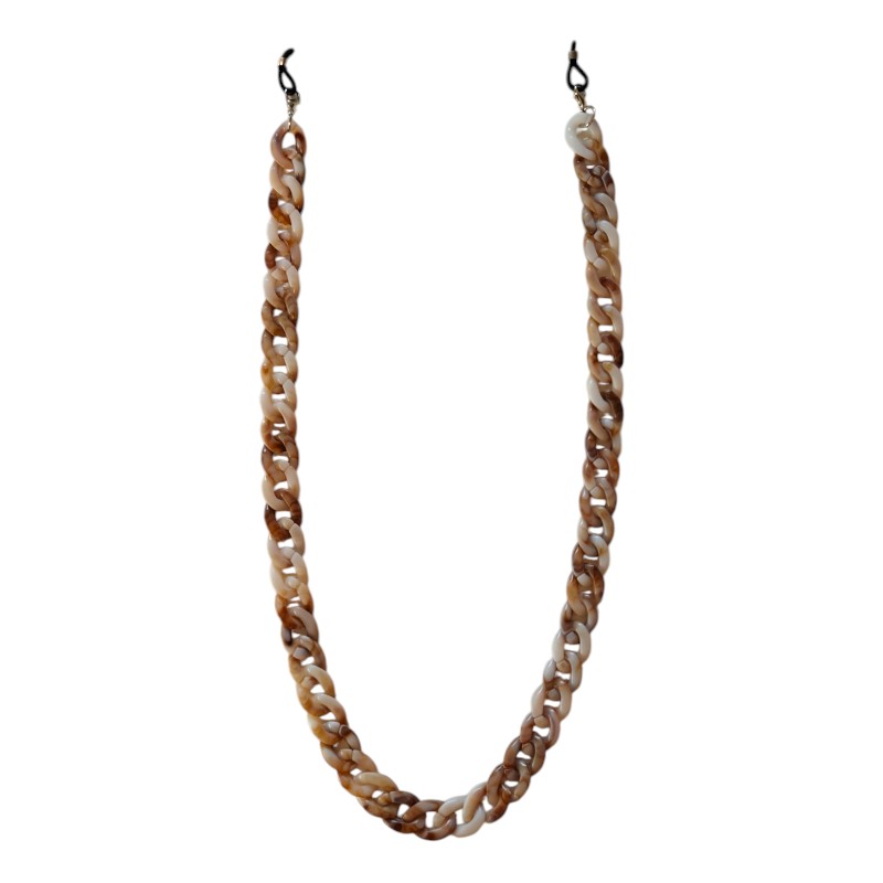 locs Stor brillesnor kæde – Brun