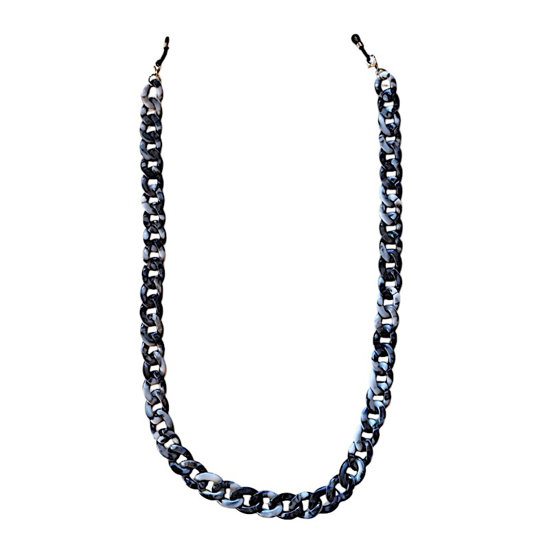 locs Stor brillesnor kæde – Grå