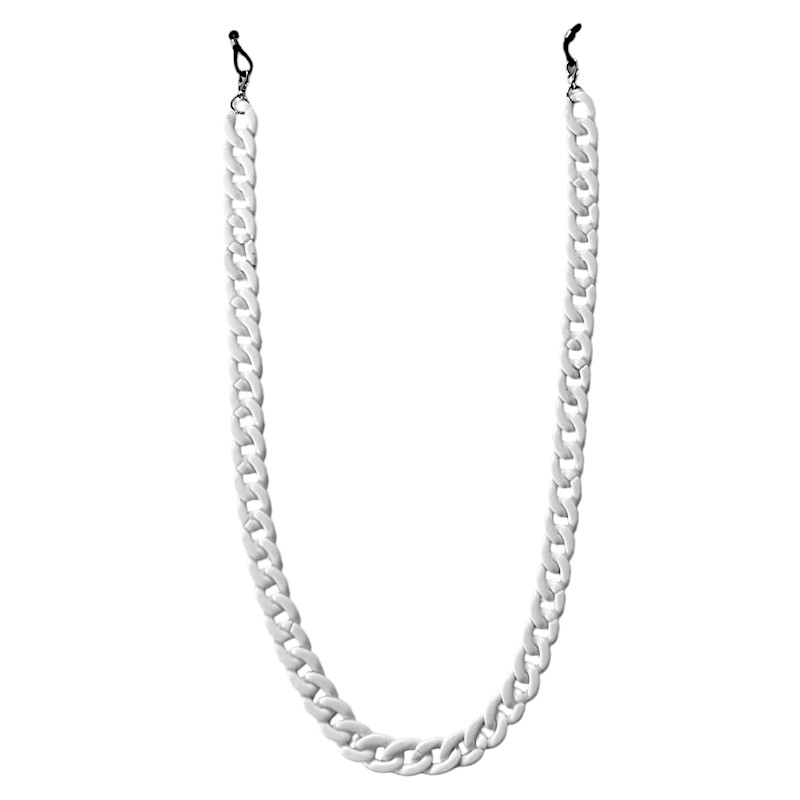 locs Stor brillesnor kæde – Hvid