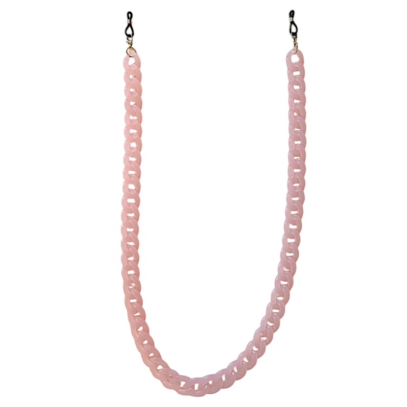 locs Stor brillesnor kæde – Lyserød