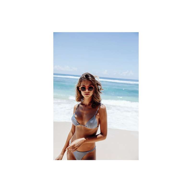 Locs Transparent Neon Pink Solbriller – Mørke Glas