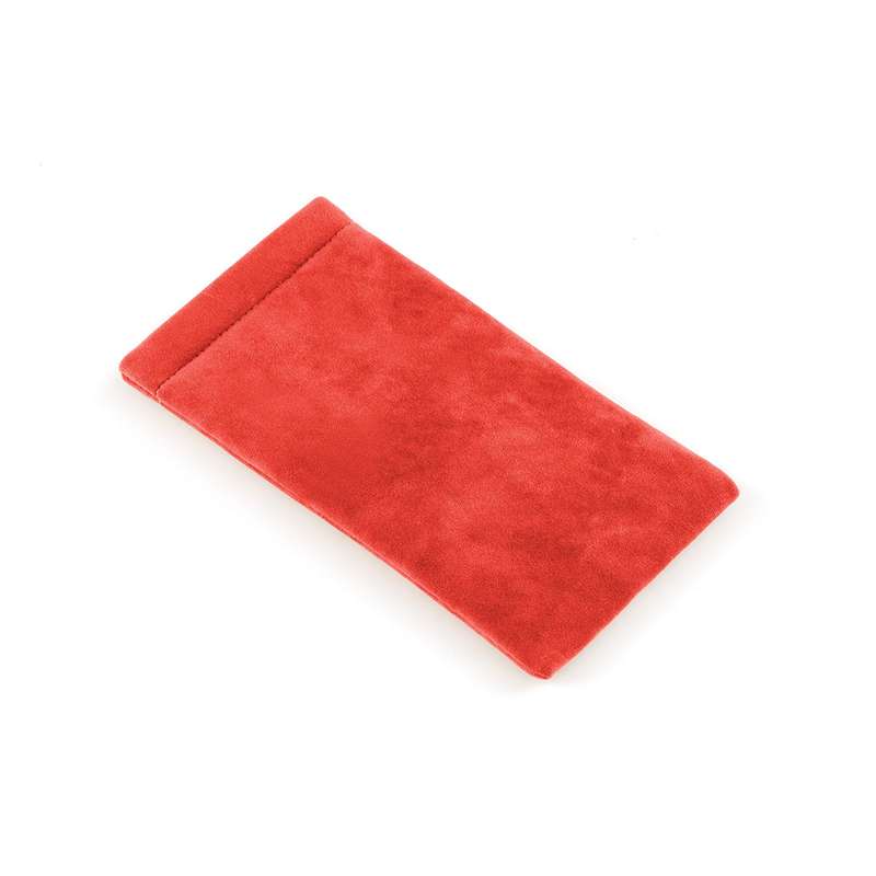 locs Tykt Velour brille etui med klaplukning – Koral