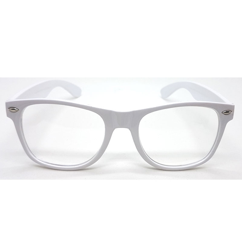 Locs Wayfarer Briller Uden Styrke – Hvide