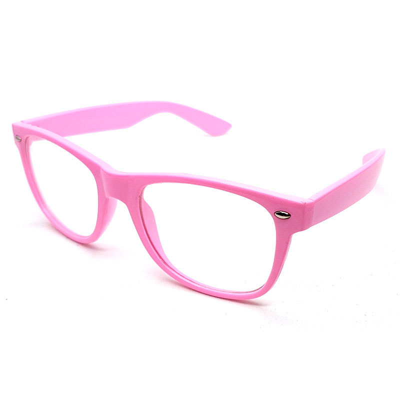 locs Wayfarer briller uden styrke – Lyserøde