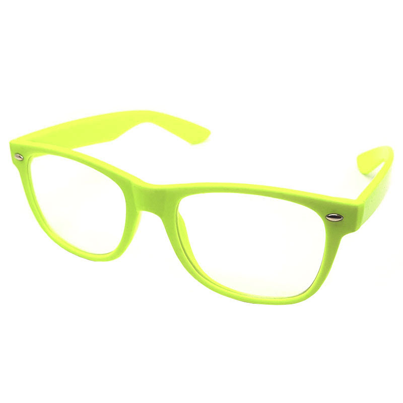 locs Wayfarer briller uden styrke – Neon gul