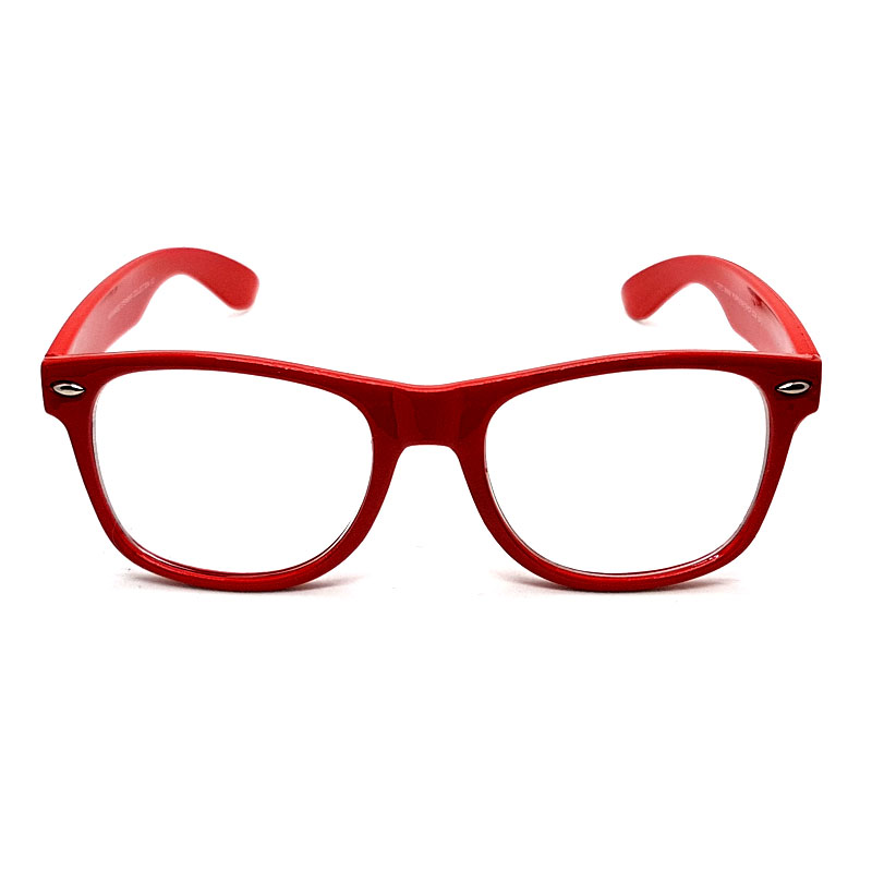 Locs Wayfarer Briller Uden Styrke – Røde