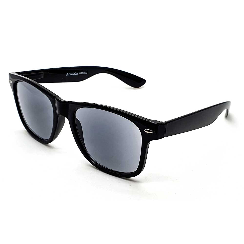 locs Wayfarer Læsesolbriller – Blanksort