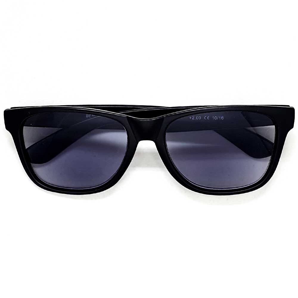 Locs Wayfarer Læsesolbriller – Mat Sort | Inkl. Etui