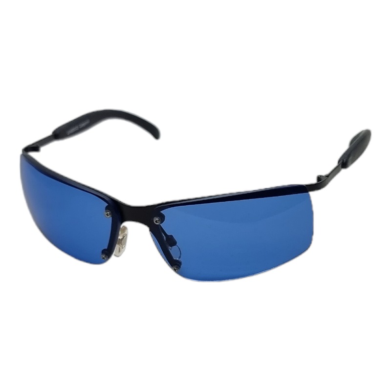 locs Y2K Solbriller med blå glas | Nottingham