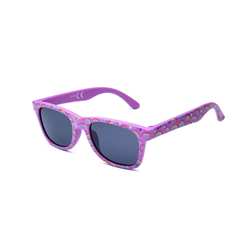 locs Lyselilla baby / børne Wayfarer solbriller med regnbuer | Mørke glas