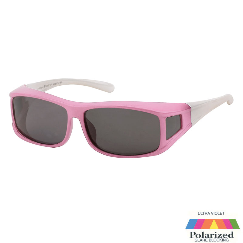 locs Lyserøde og hvide Fit-Over Solbriller – Alicante | Mørke glas