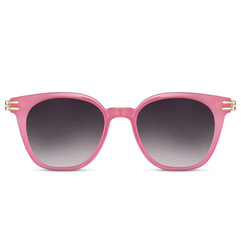 Locs Lyserøde Solbriller Med Metal Detaljer | Alicante – Mørke Glas