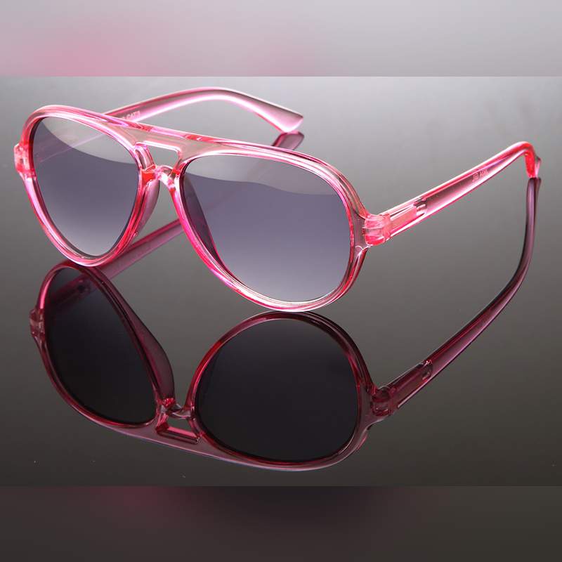 Locs Lyserøde Transparente Millionaire Solbriller I Aviator Stil – Giethoorn | Mørke Fade Glas