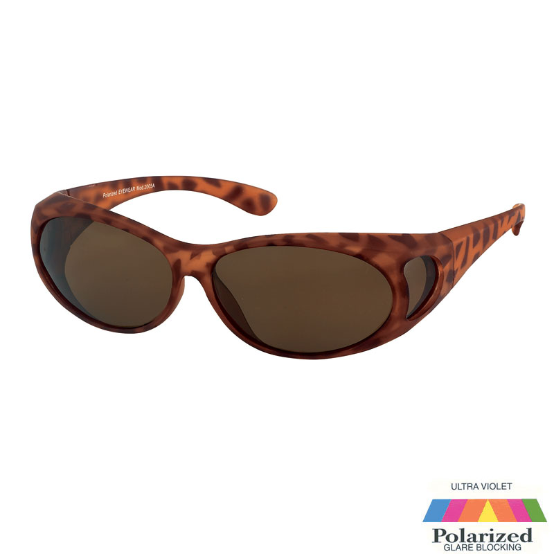 locs Mat Brun Gummi Leopard Fit-Over Solbriller – Toledo | Brune glas