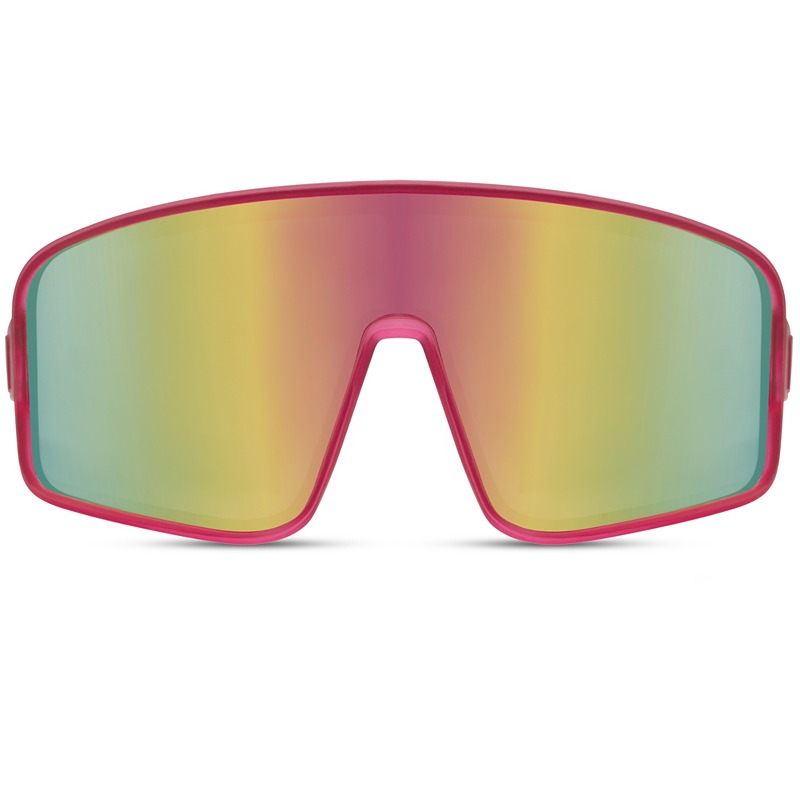 Locs Mat Frosty Rasberry Sportssolbriller / Hurtigbriller Med Multicolor Spejlglas | Isola Bella