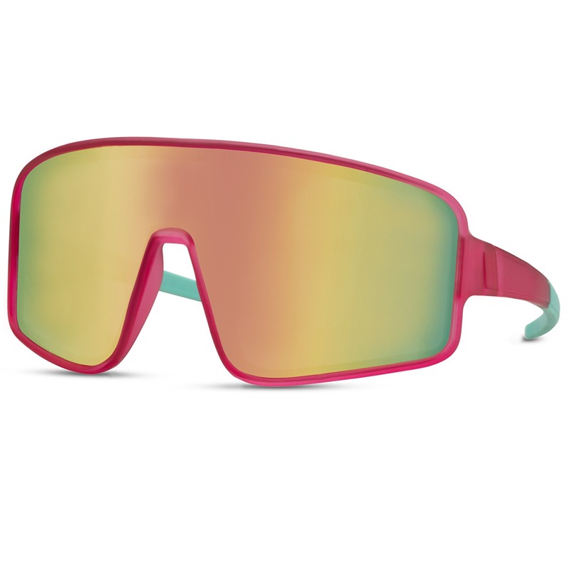 locs Mat Frosty Rasberry sportssolbriller / Hurtigbriller med multicolor spejlglas | Isola Bella