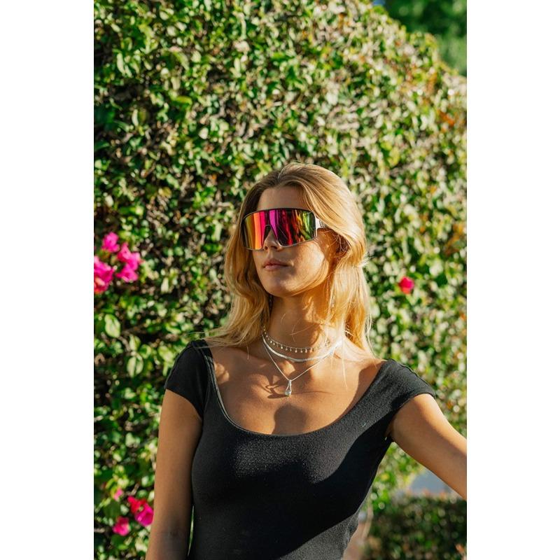 Locs Matsort Fade Sportssolbriller / Hurtigbriller Med Multicolor Spejlglas | Isola Bella