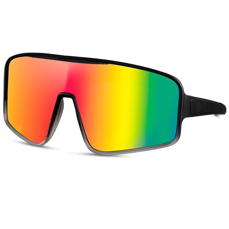 locs Matsort fade sportssolbriller / Hurtigbriller med multicolor spejlglas | Isola Bella