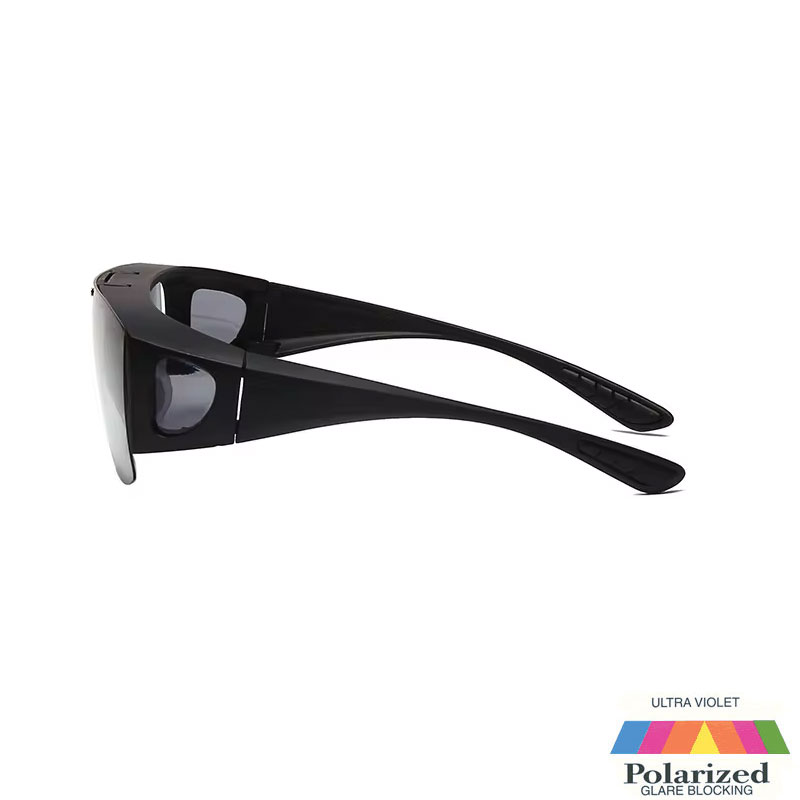 Locs Matsorte Fit-Over Solbriller Der Kan Vippes Op – Mørke Glas