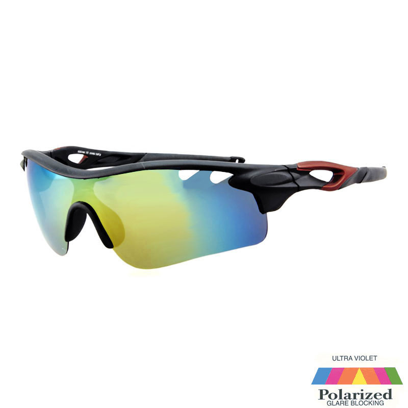 locs Matsorte hurtigbriller / sportssolbriller med rød kobber detalje | Trentino