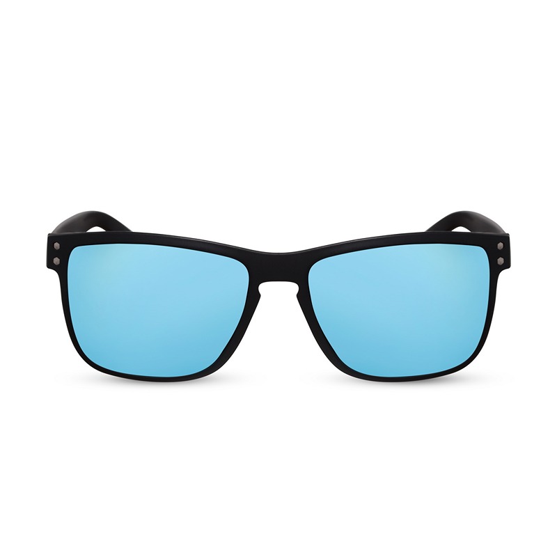 Locs Matsorte Letvægts Wayfarer Style Solbriller | Blå Spejlglas