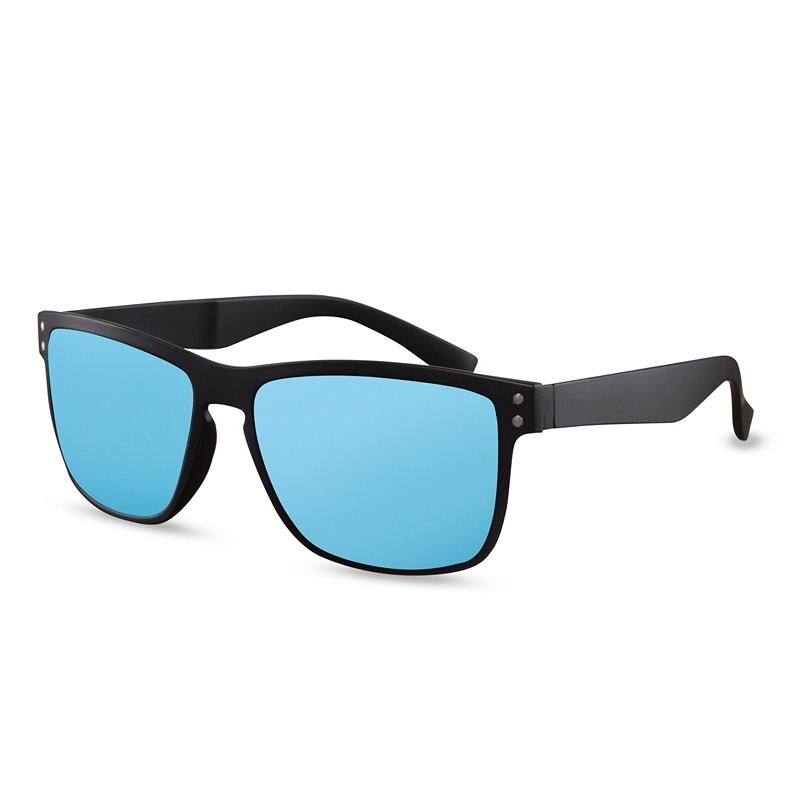 locs Matsorte letvægts Wayfarer style solbriller | Blå spejlglas