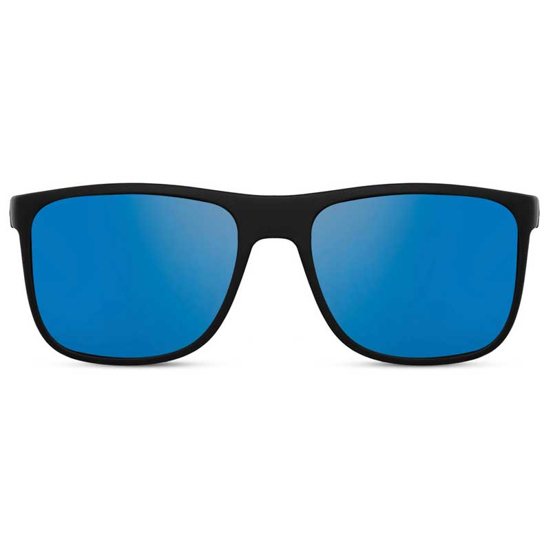 Locs Matsorte Wayfarer Baws Solbriller – Blå Spejlglas