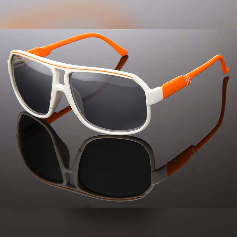 Locs Matte Orange Og Hvide Millionaire Solbriller – Meppel | Mørke Glas