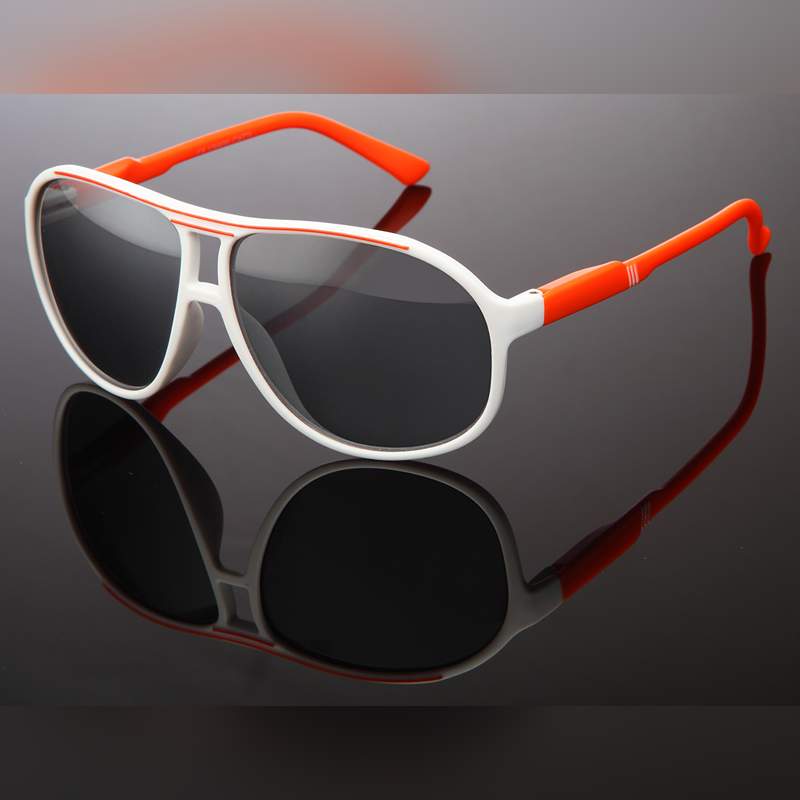 Locs Matte Orange Og Hvide Millionaire Solbriller – Zandvoort | Mørke Glas