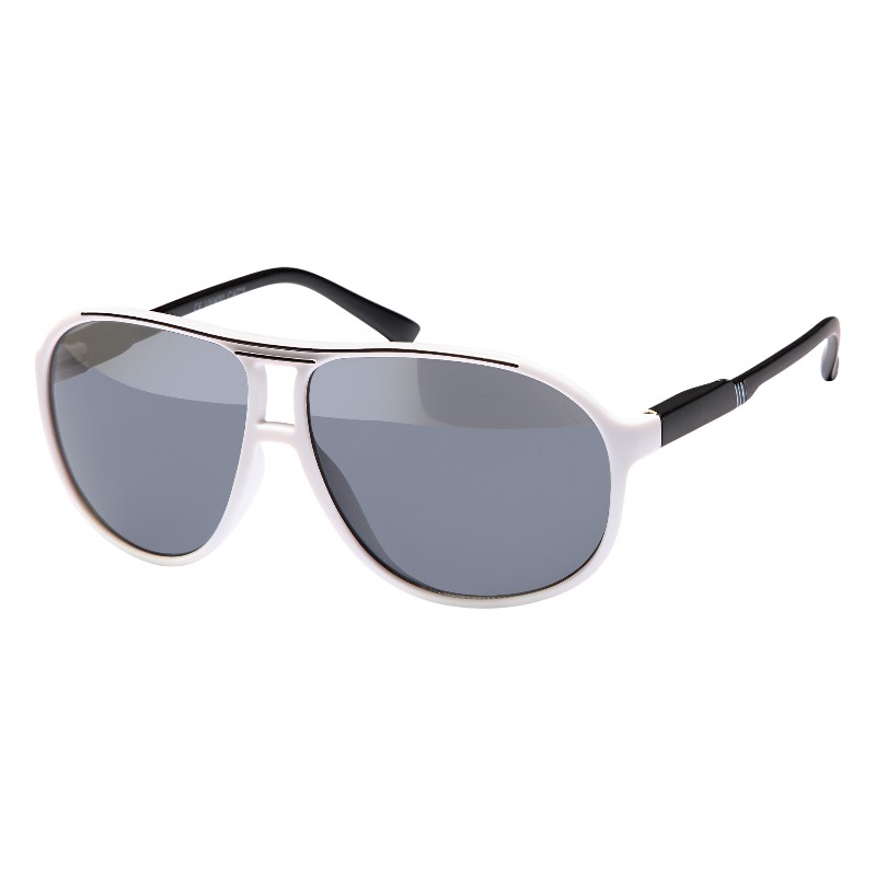 locs Matte sorte og hvide Millionaire solbriller – Zandvoort | Mørke glas