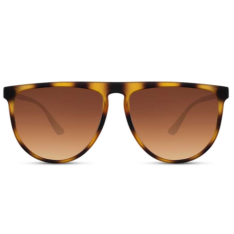 Locs Oversized Brun Og Sorte Solbriller – Brune Fade Glas