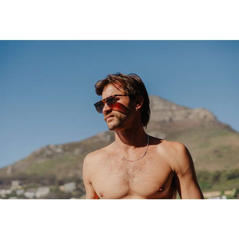 Locs Oversized Brun Og Sorte Solbriller – Brune Fade Glas