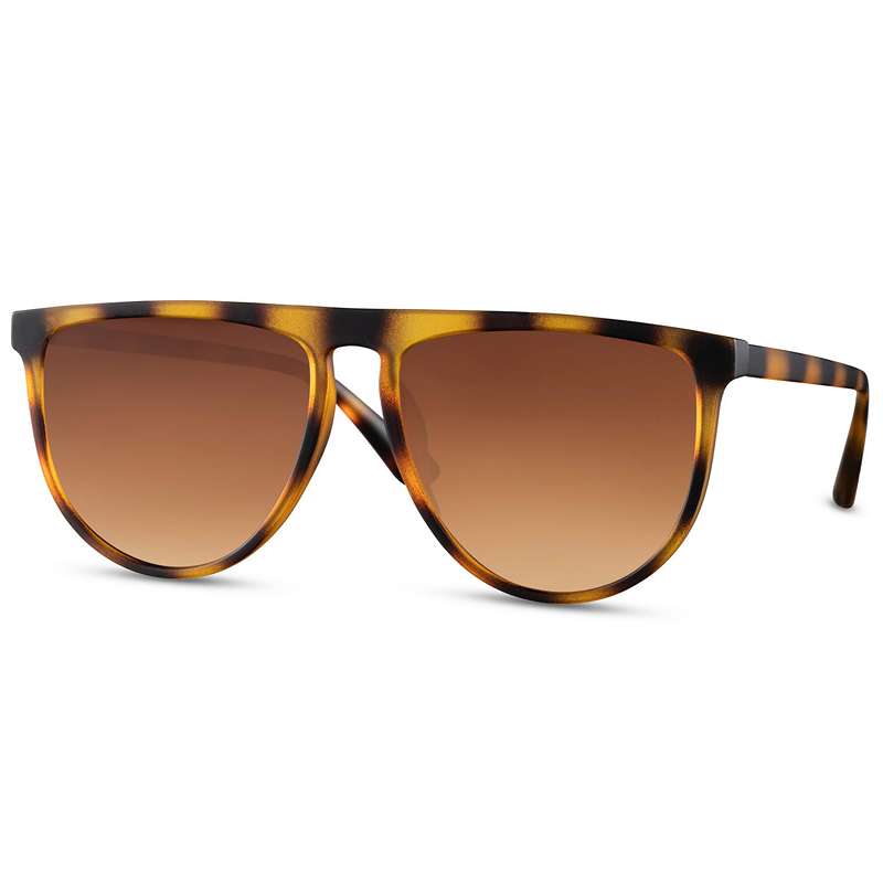 locs Oversized brun og sorte solbriller – Brune fade glas