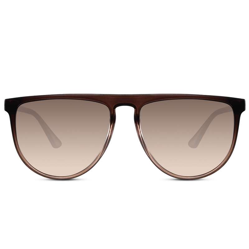 Locs Oversized Brune Fade Solbriller – Lysebrune Fade Glas