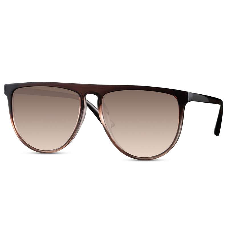 locs Oversized brune fade Solbriller – Lysebrune fade glas